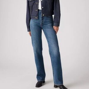 Levi's Ribcage Straight Blue Jeans